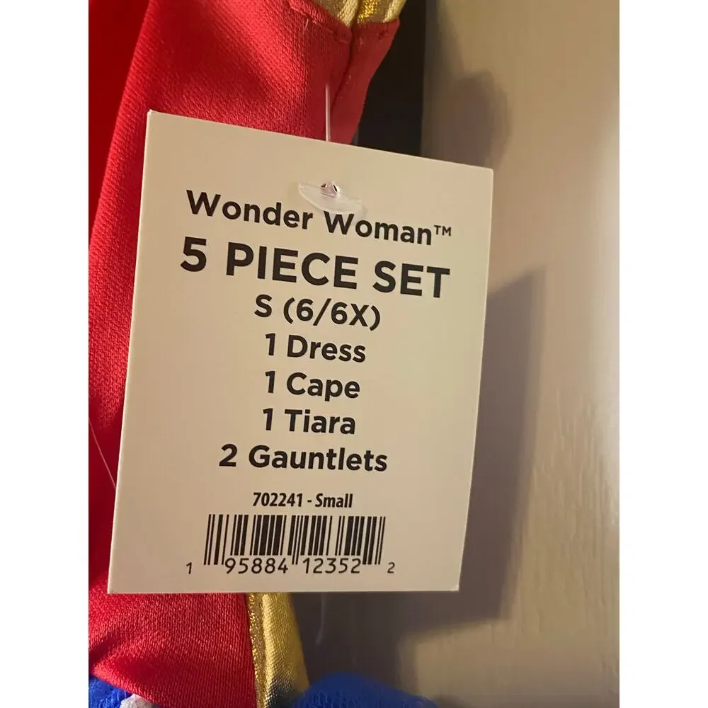Wonder Woman Rubies 5 Piece Costume Girls Size 6/6X New in Package - Picture 4 of 7